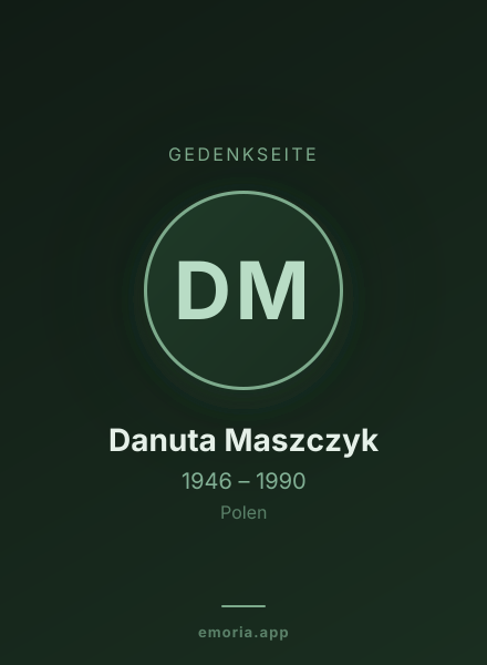 Gedenkportrait von Danuta Maszczyk