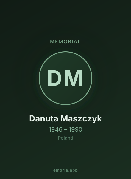 Memorial portrait of Danuta Maszczyk