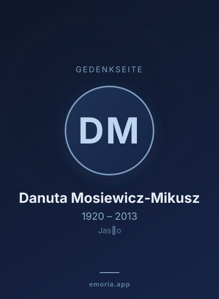 Gedenkportrait von Danuta Mosiewicz-Mikusz