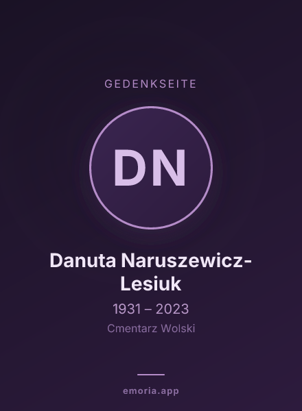 Gedenkportrait von Danuta Naruszewicz-Lesiuk