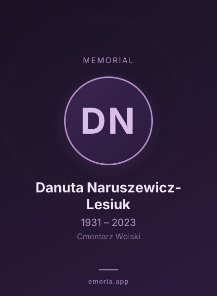 Memorial portrait of Danuta Naruszewicz-Lesiuk