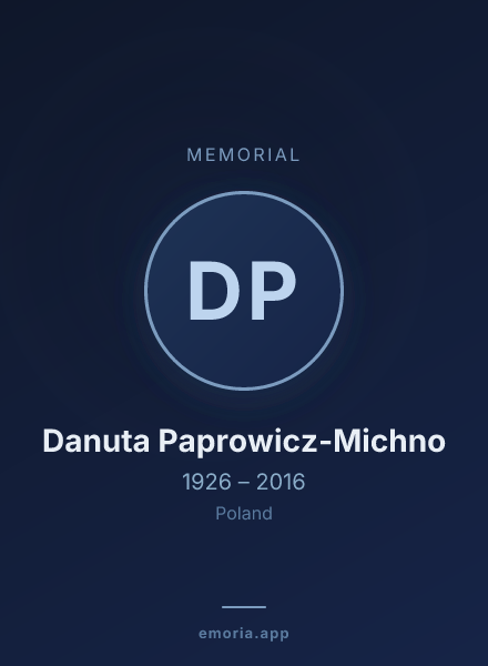 Memorial portrait of Danuta Paprowicz-Michno