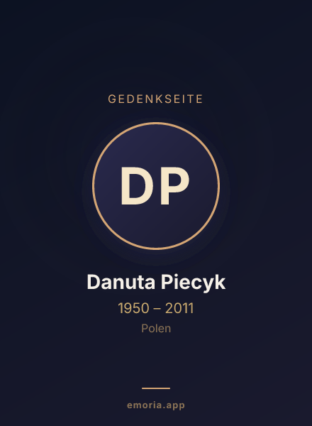 Gedenkportrait von Danuta Piecyk