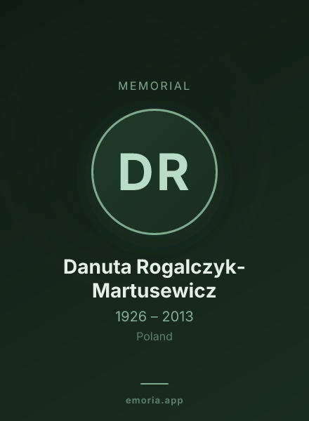 Memorial portrait of Danuta Rogalczyk-Martusewicz