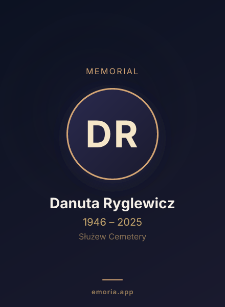 Memorial portrait of Danuta Ryglewicz