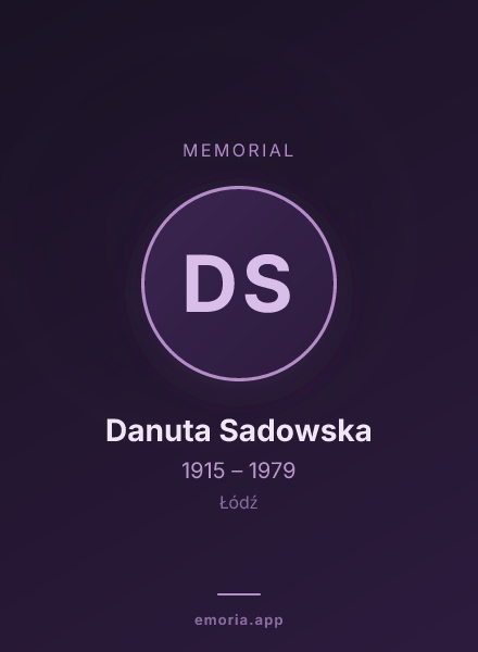 Memorial portrait of Danuta Sadowska