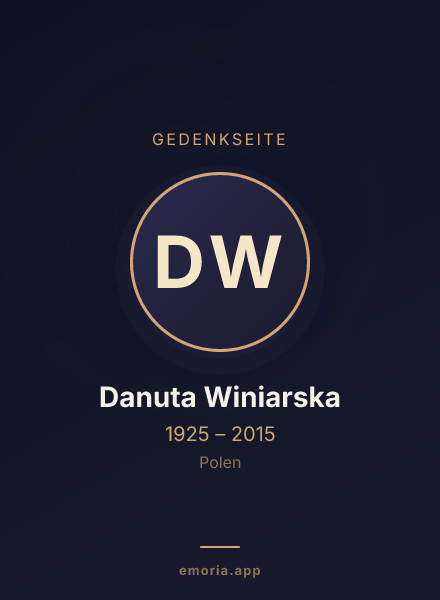 Gedenkportrait von Danuta Winiarska
