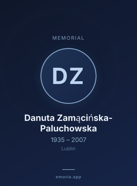 Memorial portrait of Danuta Zamącińska-Paluchowska