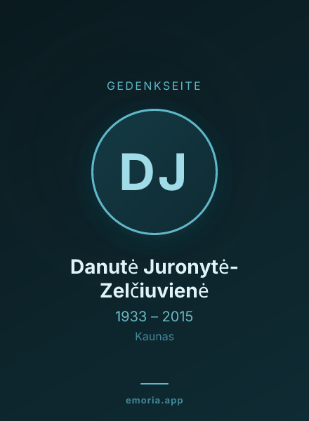 Gedenkportrait von Danutė Juronytė-Zelčiuvienė
