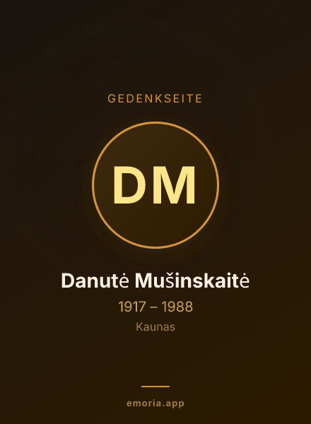 Gedenkportrait von Danutė Mušinskaitė
