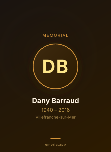 Memorial portrait of Dany Barraud