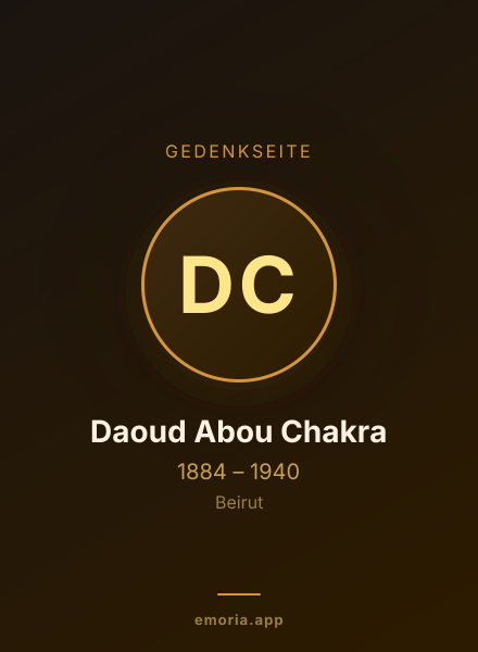 Gedenkportrait von Daoud Abou Chakra