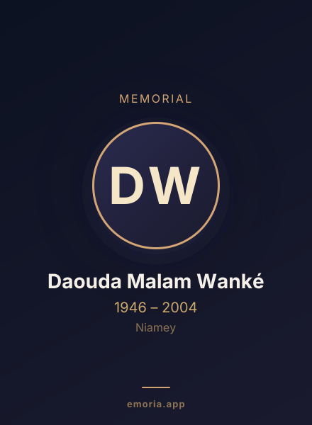 Memorial portrait of Daouda Malam Wanké