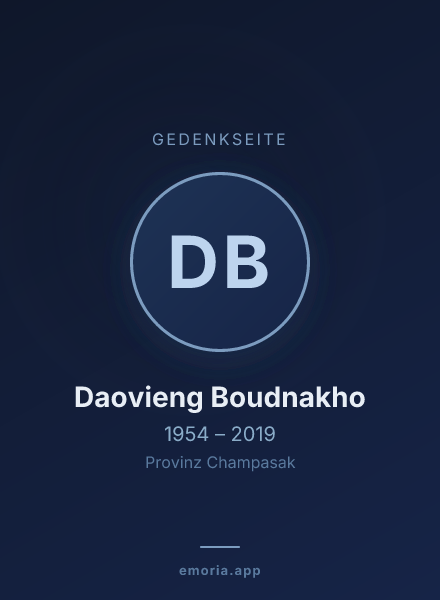 Gedenkportrait von Daovieng Boudnakho