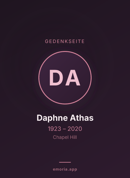 Gedenkportrait von Daphne Athas