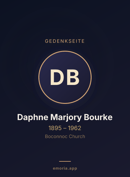 Gedenkportrait von Daphne Marjory Bourke