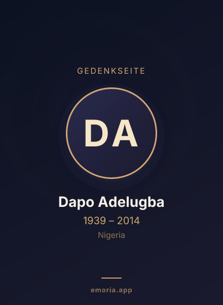 Gedenkportrait von Dapo Adelugba