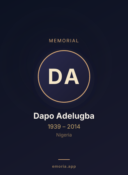 Memorial portrait of Dapo Adelugba
