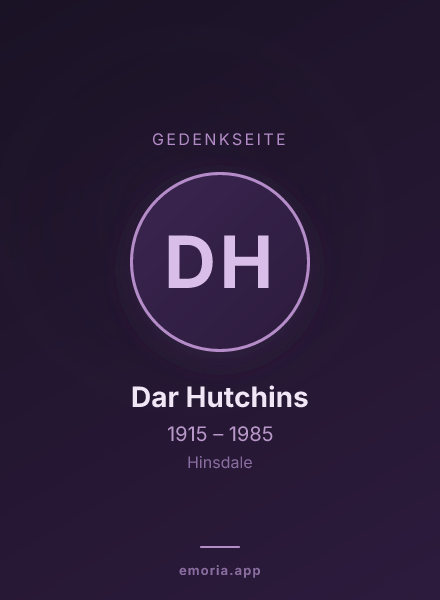 Gedenkportrait von Dar Hutchins