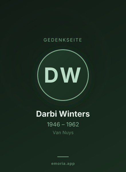 Gedenkportrait von Darbi Winters
