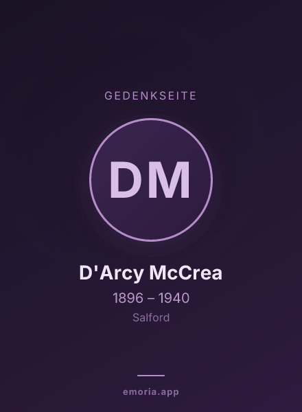 Gedenkportrait von D'Arcy McCrea