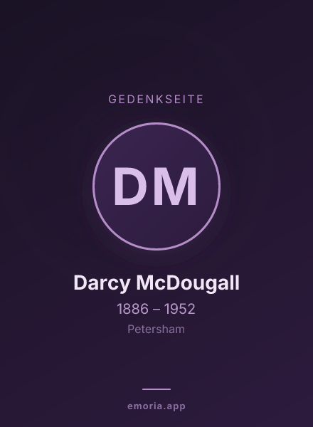 Gedenkportrait von Darcy McDougall