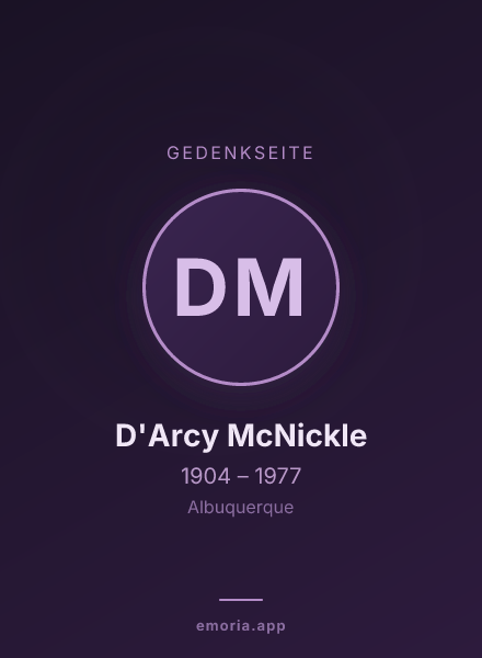 Gedenkportrait von D'Arcy McNickle