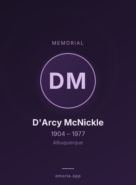 Memorial portrait of D'Arcy McNickle