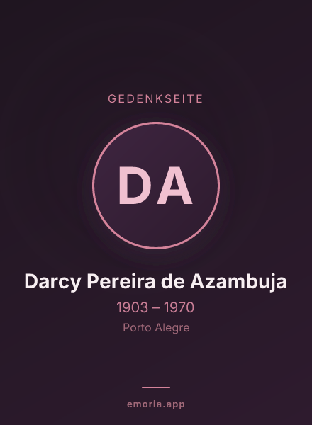 Gedenkportrait von Darcy Pereira de Azambuja