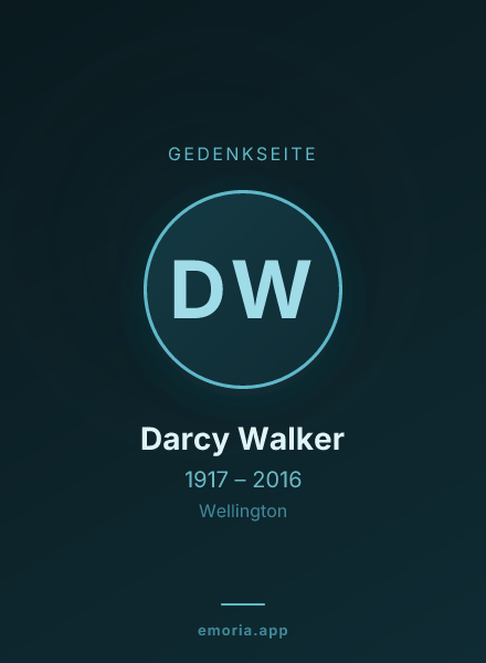 Gedenkportrait von Darcy Walker