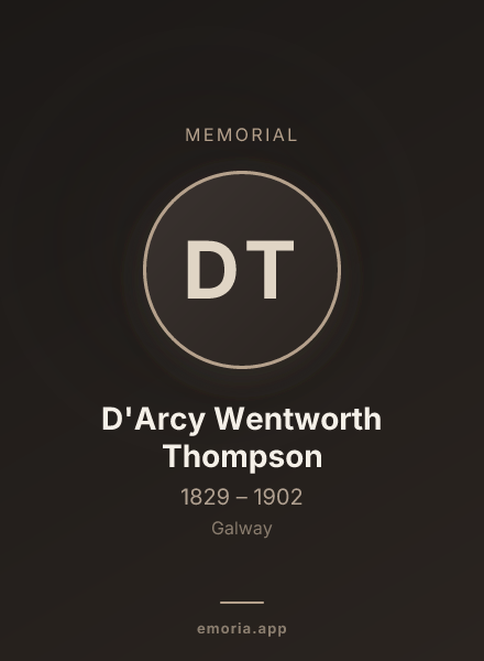 Memorial portrait of D'Arcy Wentworth Thompson