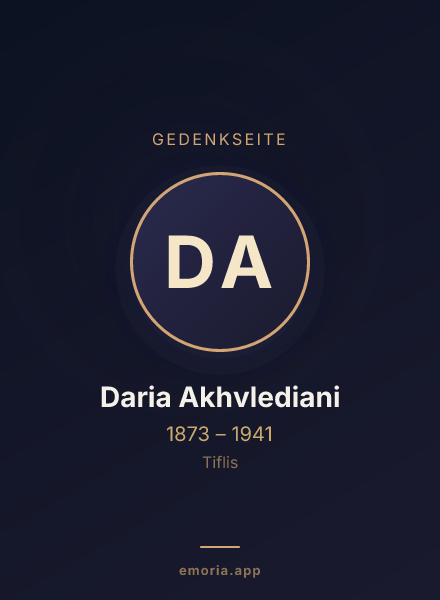 Gedenkportrait von Daria Akhvlediani