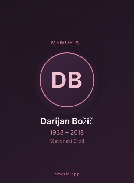Memorial portrait of Darijan Božič