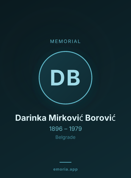 Memorial portrait of Darinka Mirković Borović
