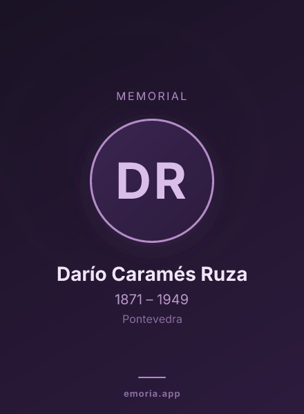 Memorial portrait of Darío Caramés Ruza