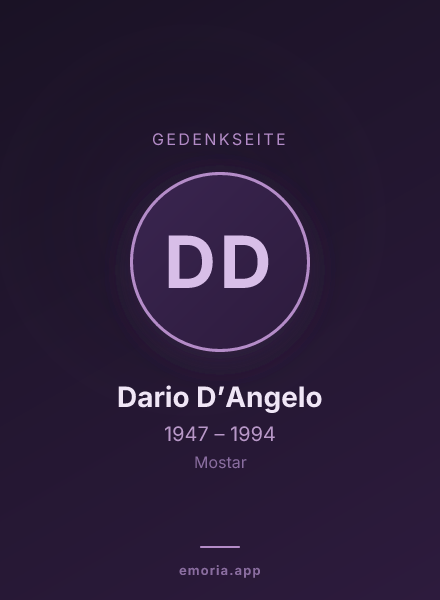 Gedenkportrait von Dario D’Angelo