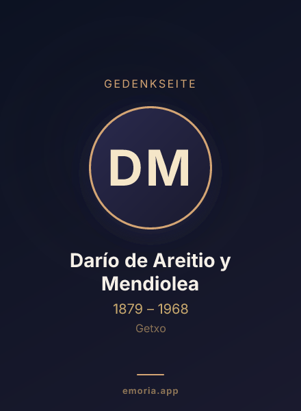 Gedenkportrait von Darío de Areitio y Mendiolea