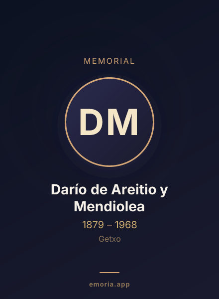 Memorial portrait of Darío de Areitio y Mendiolea