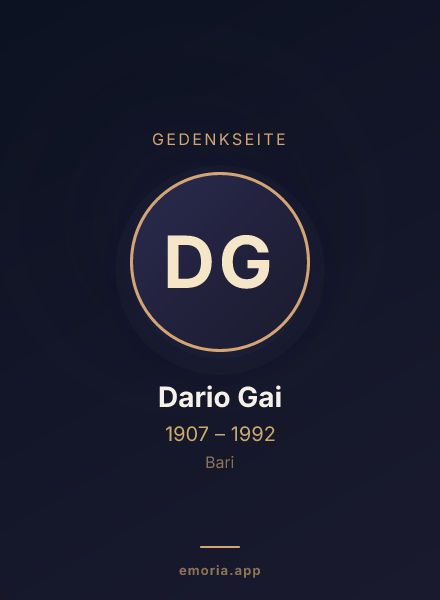Gedenkportrait von Dario Gai