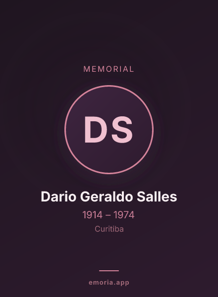 Memorial portrait of Dario Geraldo Salles