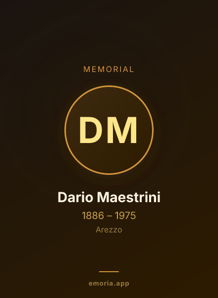 Memorial portrait of Dario Maestrini