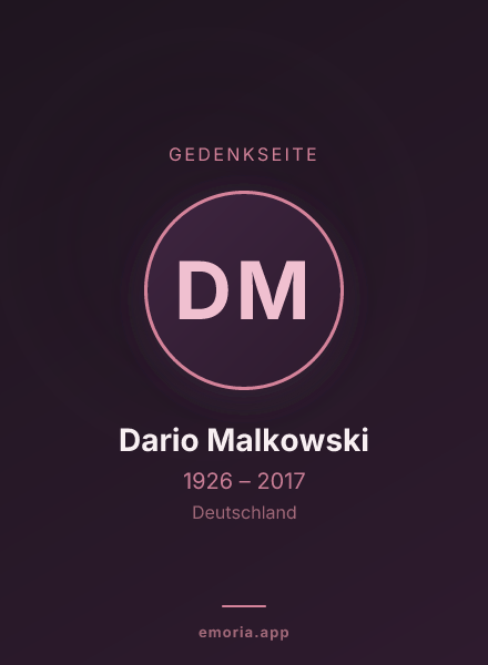 Gedenkportrait von Dario Malkowski