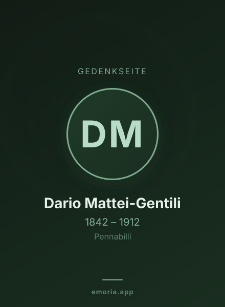 Gedenkportrait von Dario Mattei-Gentili