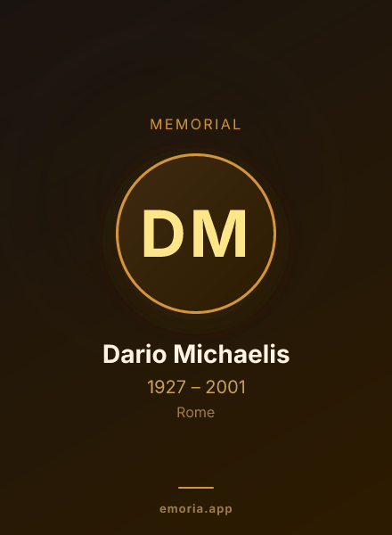 Memorial portrait of Dario Michaelis
