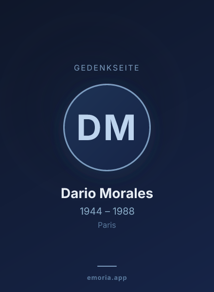 Gedenkportrait von Dario Morales