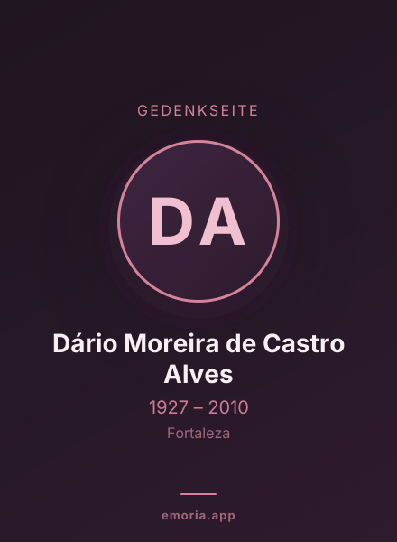 Gedenkportrait von Dário Moreira de Castro Alves