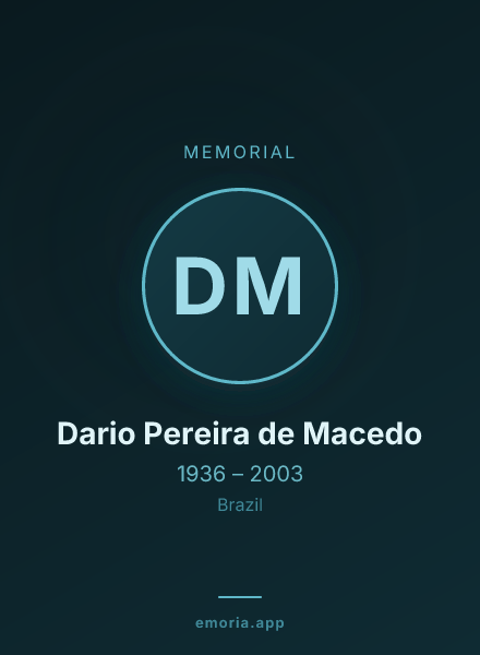 Memorial portrait of Dario Pereira de Macedo