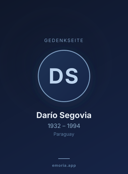 Gedenkportrait von Darío Segovia