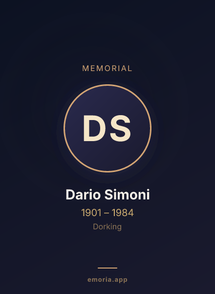 Memorial portrait of Dario Simoni