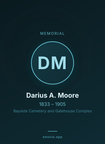 Memorial portrait of Darius A. Moore